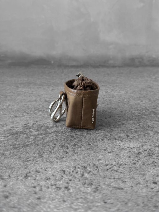 Prada Cork Beige Re-Nylon Mini Pouch Bag Charm