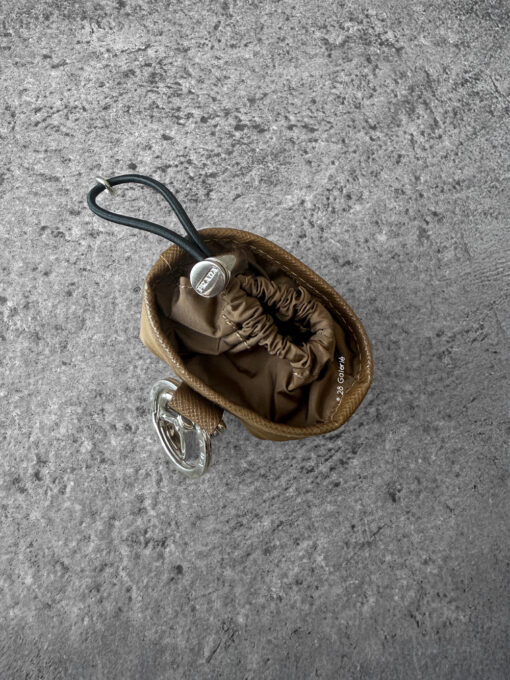Prada Cork Beige Re-Nylon Mini Pouch Bag Charm