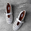 Alaia White Vienna Leather Ballet Flats Size 39