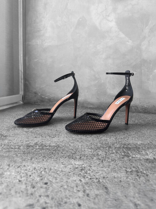 Alaia black High Fishnet Pumps in Mesh