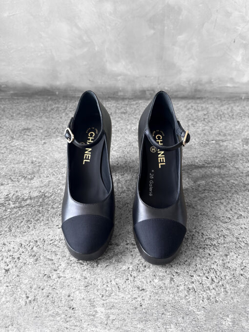 Chanel 35.5 Black Mary Janes Heels