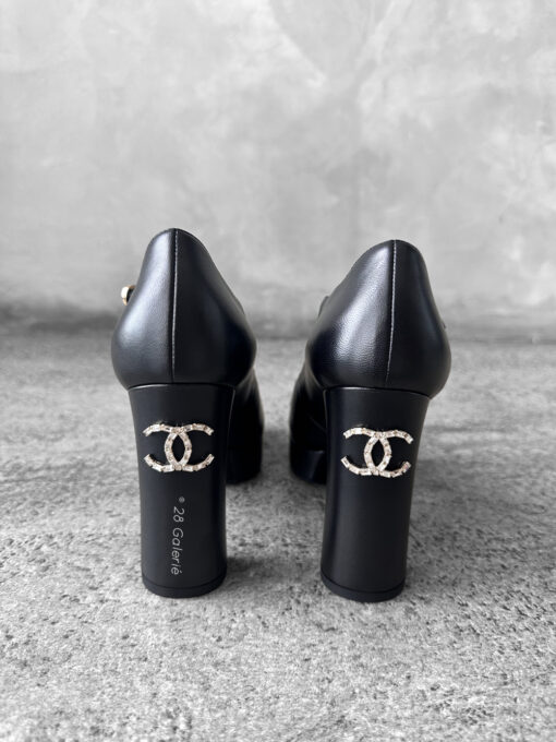 Chanel 35.5 Black Mary Janes Heels
