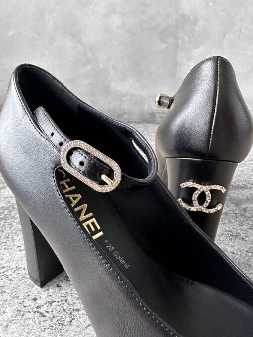 Chanel 35.5 Black Mary Janes Heels