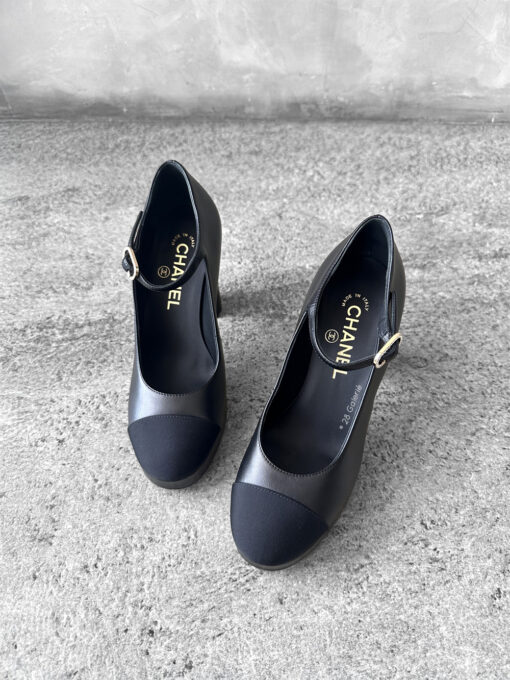 Chanel 35.5 Black Mary Janes Heels