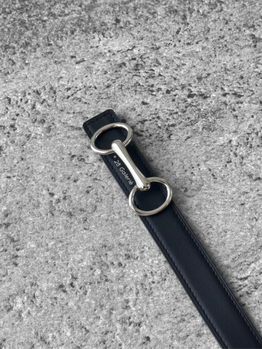 Hermes Heritage belt buckle & Reversible leather strap 24 mm palladium plated size 80