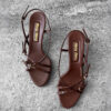 Miu miu Palissandro Vernice Strappy Leather Slingback Sandals size36