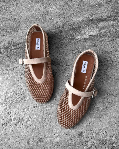 Alaia Nude Suede ballet Flats size 36