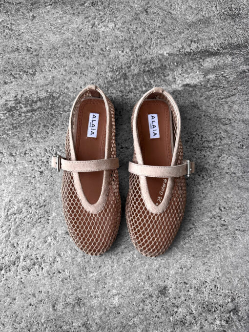 Alaia Nude Suede ballet Flats size 37