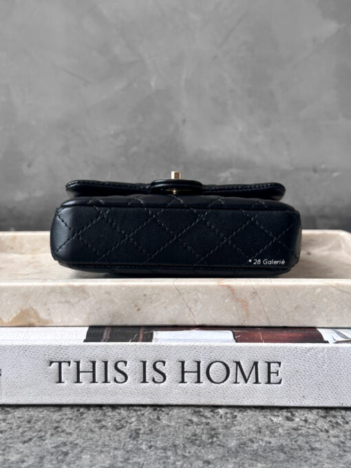 Chanel Black 2024/25 Metiers D'art Classic mini bag with hook lambskin And Gold Tone Hardware