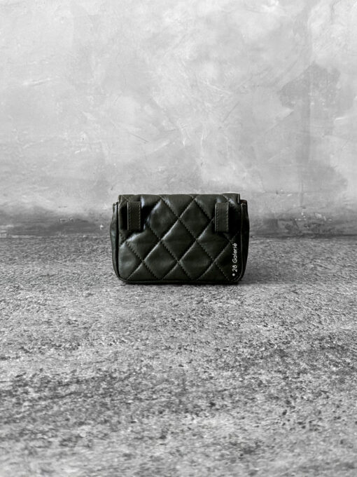 Chanel Green Quilted Flap Belt Bag Lambskin in GHW