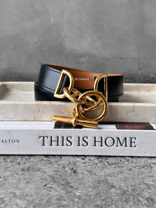 Hermes Chain D'ancre leather Belt Gold Hardware size 65