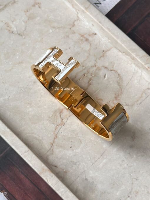 Hermes Clic Clac H Jour de Casting Bracelet Yellow gold Plated