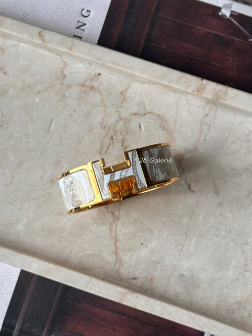 Hermes Clic Clac H Jour de Casting Bracelet Yellow gold Plated