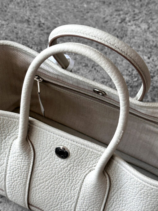 Hermes Garden Party Beton Negonda leather and Palladium Hardware