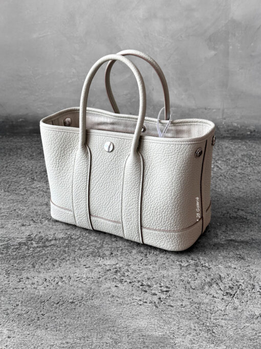 Hermes Garden Party Beton Negonda leather and Palladium Hardware