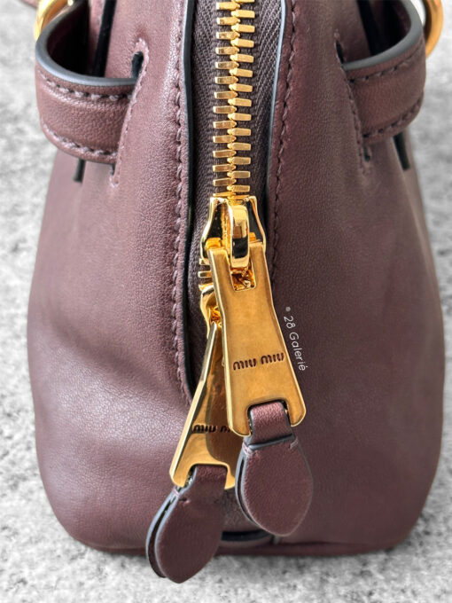 Miumiu Briarwood Aventure Leather Tote Bag