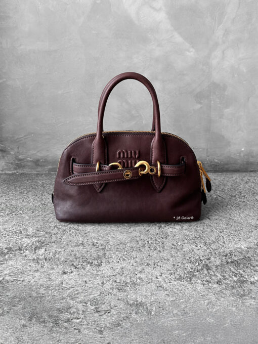 Miumiu Briarwood Aventure Leather Tote Bag