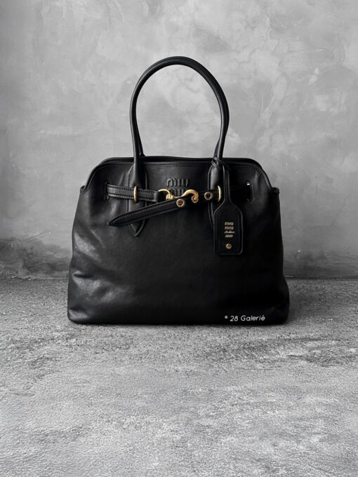 Miumiu Medium Black Aventure Nappa Leather Bag