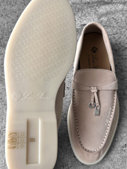 Loro Piana Pink Sand Summer Charms Walk Loafer