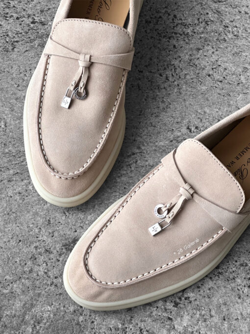 Loro Piana Pink Sand Summer Charms Walk Loafer