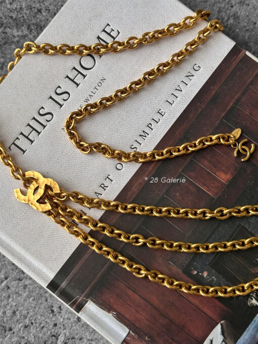 Chanel Coco Mark Vintage Gold Plated Chain Belt