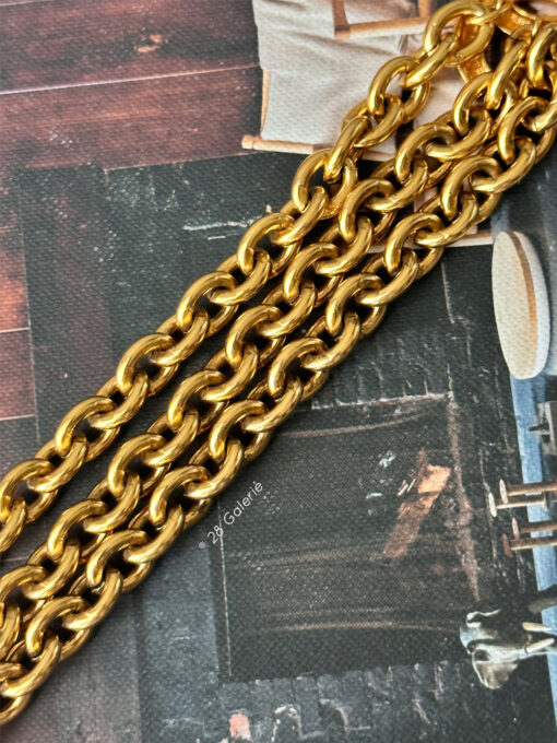 Chanel Coco Mark Vintage Gold Plated Chain Belt