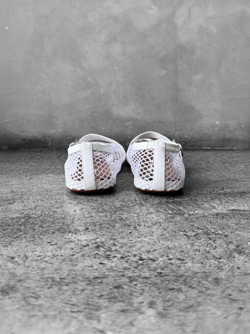 Alaïa White Mesh Ballet Flats, size 40 EU. A chic and breathable design combining elegance with everyday comfort.