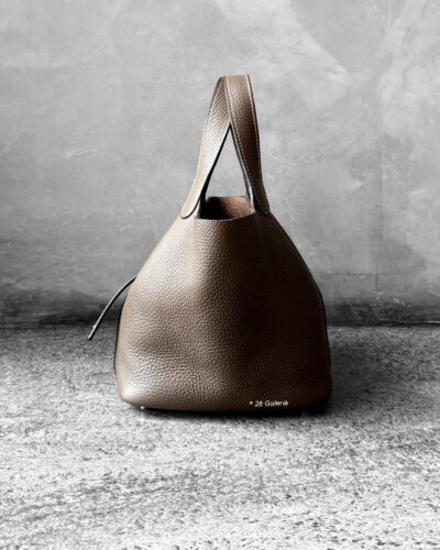 Hermes Etoupe Picotin Lock 18 Clemence Leather and Palladium Hardware