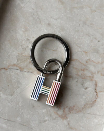 Hermes Cadenas Quizz Rainbow Key Ring