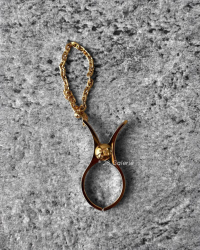 Hermes Dore Filou Glove Clip Gold Metal