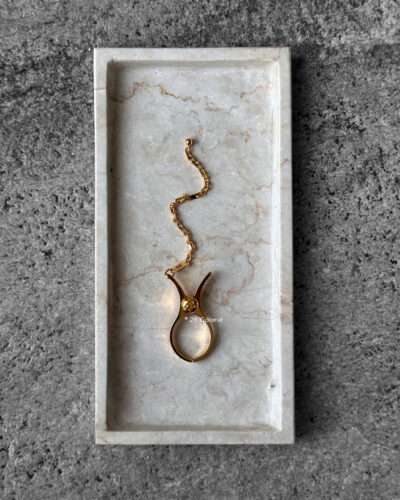 Hermes Dore Filou Glove Clip Gold Metal