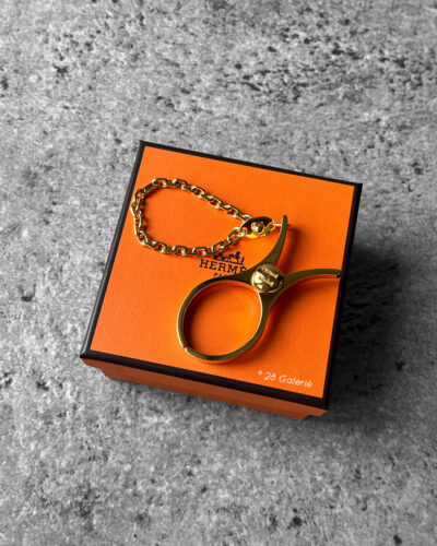 Hermes Dore Filou Glove Clip Gold Metal