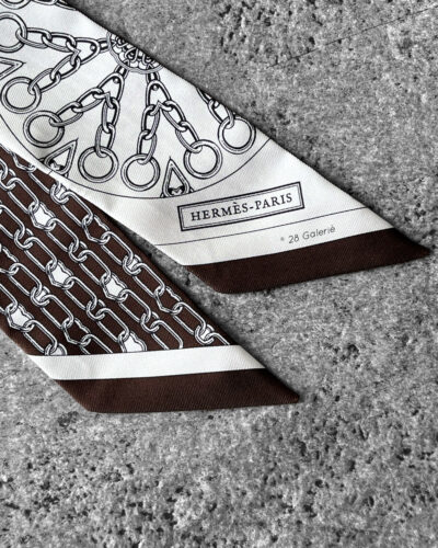 Hermes Effet Kaleidoscope Twilly - BlancAnthracite Marron