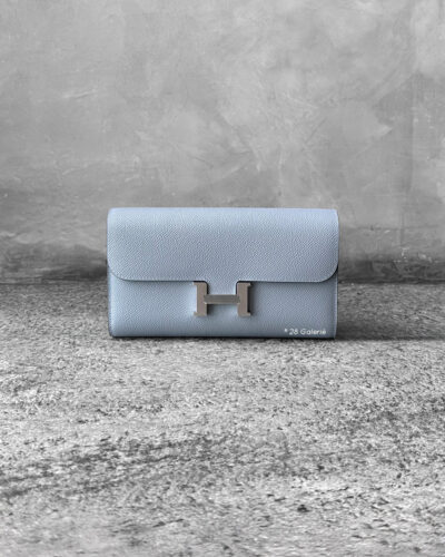 Hermes Gris Pantin Constance To Go Wallet in Palladium Hardware