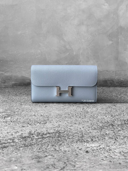 Hermes Gris Pantin Constance To Go Wallet in Palladium Hardware