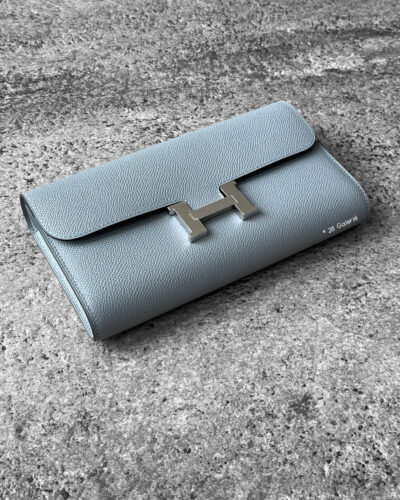 Hermes Gris Pantin Constance To Go Wallet in Palladium Hardware