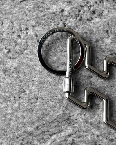 Hermes H Too Speed Key Ring Silver Metal