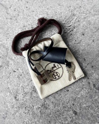 Hermes Herbag Mini Zip EtoupeBlue Indigo Toile Officier Palladium Hardware