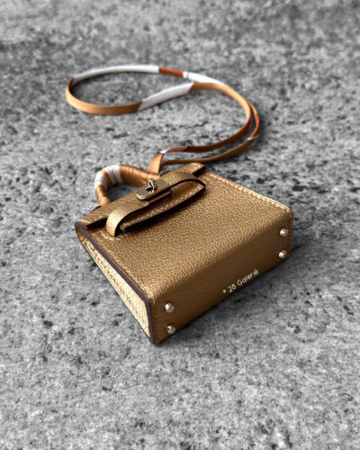 Hermes Mini kelly Twilly Bag Charm Dore Chevre Permabrass Hardware