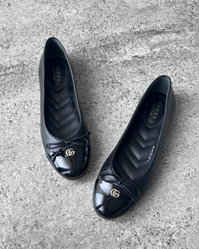 Gucci 39EU Black Leather Ballet Flats