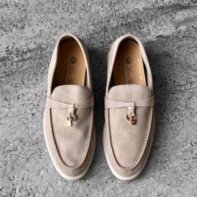 Loro Piana 36EU Suede Sandstone Summer Charm Walk Loafer