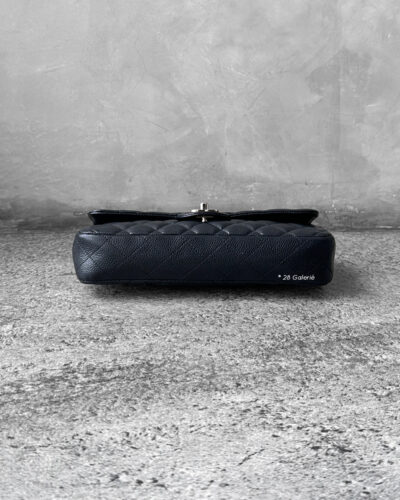 Chanel Black East West Flap in Caviar leather and Silver Hardware
