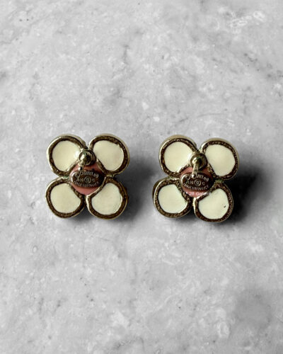 Chanel Coco Mark Flower Earrings and Aged Gold Hardware