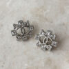 Chanel Crystal CC Silver Earrings