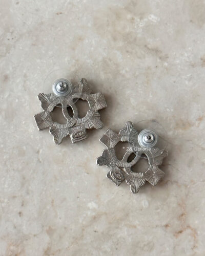Chanel Crystal CC Silver Earrings
