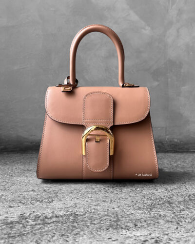 Delvaux Tender Beige Brilliant Mini in Calfskin Leather and Gold Metal Hardware