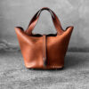 Hermes Barenia Picotin Clemence Leather and Silver Hardware