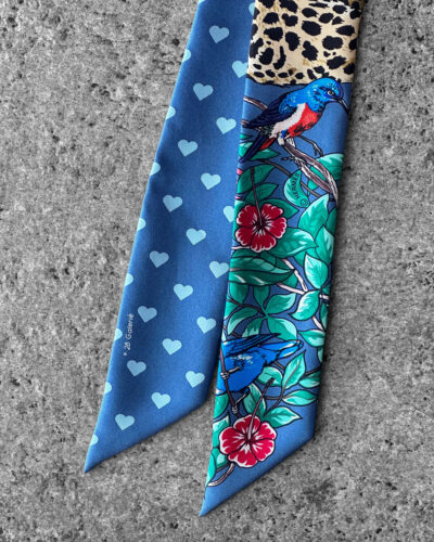 Hermes Blue Tiger Jungle Love Doll Silk Twilly