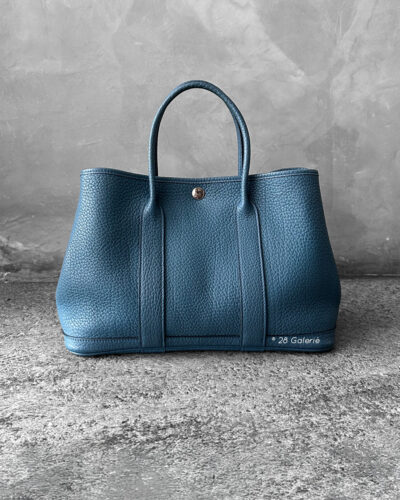 Hermes Deep Ocean Garden Party Negonda Leather and Palladium Hardware