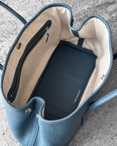 Hermes Deep Ocean Garden Party Negonda Leather and Palladium Hardware